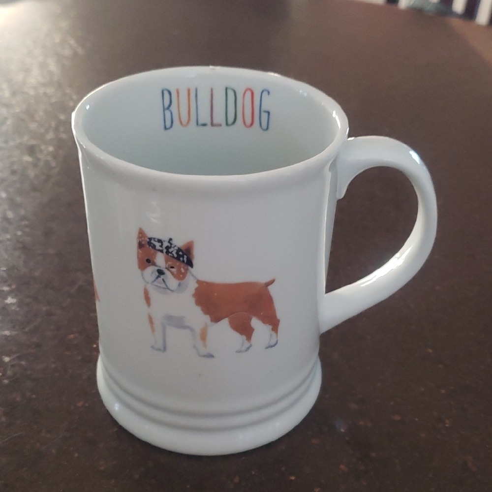 Coffee Mug Cup French Bulldog Dog Puppy Beret Fringe Large